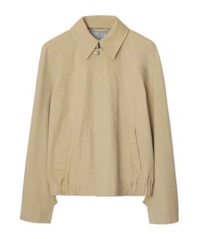 Burberry Long-sleeved Casual Jacket In Nude