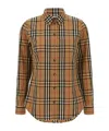 Burberry 'curved Hem Buttoned Cuffs Long Sleeves Shirt' In Brown