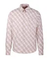 Burberry Plaid Pattern Button-down Collar Shirt With Front Pocket In Pink