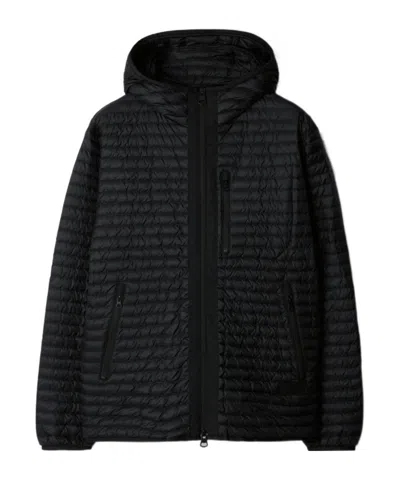 Burberry Long-sleeved Down Jacket In Black