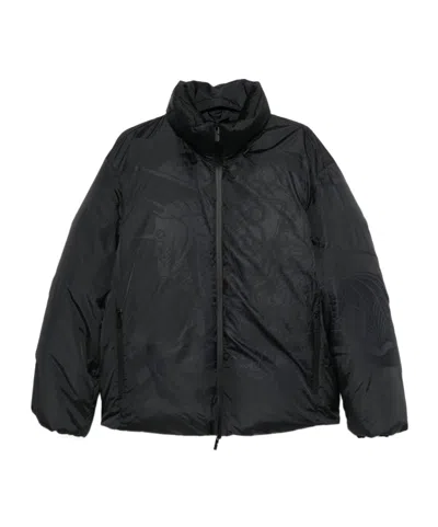 Burberry Equestrian Knight Padded Jacket In Black