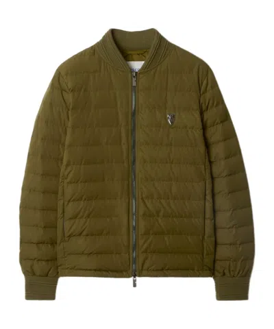 Burberry Long-sleeved Down Jacket In Green