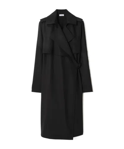 BURBERRY BURBERRY LONG-SLEEVED DRAPED MIDI DRESS