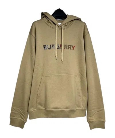 Burberry Long-sleeved Hooded Sweatshirt In Brown