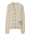 Burberry Wool Logo-label Cardigan In Nude