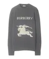 Burberry Equestrian Knight-intarsia Jumper In Grey