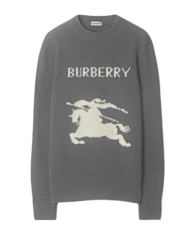 BURBERRY BURBERRY EKD INTARSIA-KNIT CREWNECK JUMPER