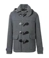 Burberry Long-sleeved Lapel Coat In Gray