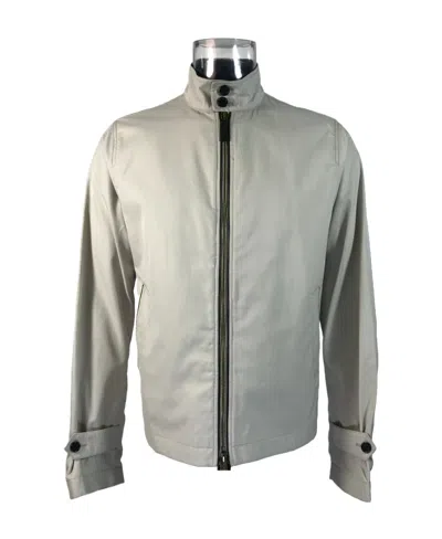 Burberry Long-sleeved Leather Jacket In White