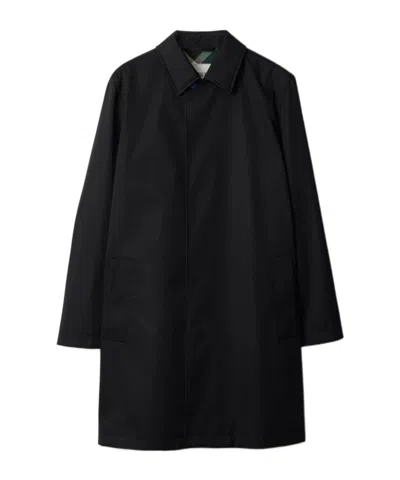 Burberry Long Sleeved Mid-length Car Coat In Black