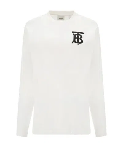 Burberry Long-sleeved Monogram T-shirt In White