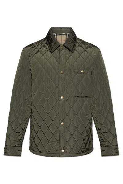 Burberry Long Sleeved Quilted Padded Jacket In Shale