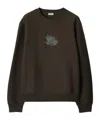 Burberry Brown Paisley Ekd Cotton Blend Sweatshirt In Black