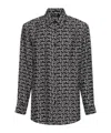 Burberry Long Sleeve Shirt With All-over Monogram Print