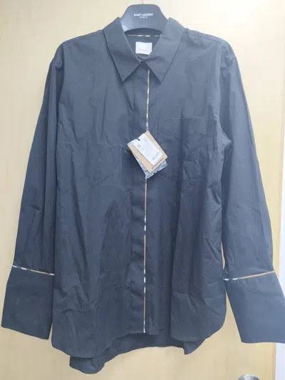 Burberry Long-sleeved Shirt In Black