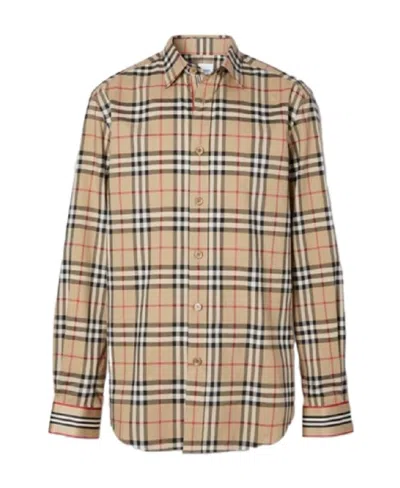 Burberry Shirt With Vintage Check Pattern In Neutral