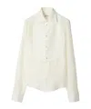 Burberry Regular Fit Cotton Formal Shirt In White