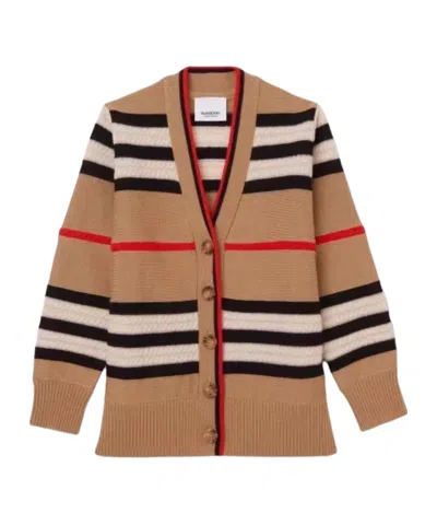 Burberry Long-sleeved Sweater In Brown
