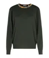 Burberry Michael Dark Green Wool Sweater In Green