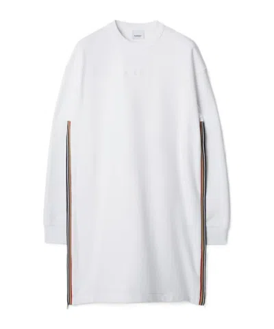 Burberry Long Sleeved Sweater Dress In White