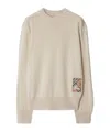 Burberry Checkered Design Wool Jumper For Women In Nude