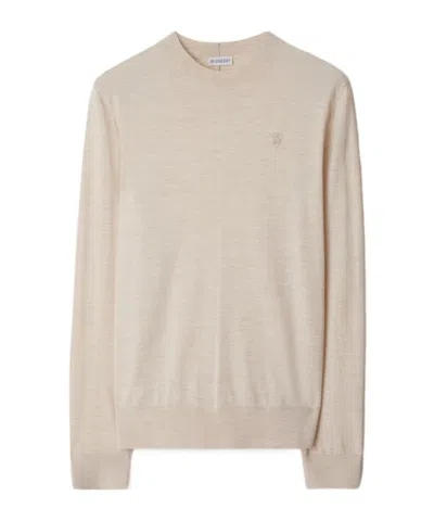 Burberry Long-sleeved Sweater In Nutmeg