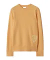 Burberry B Shield Wool Blend Sweater In Petal