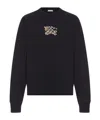 Burberry Crewneck Sweater With Long Sleeves And Logo In Black
