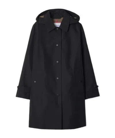Burberry Long-sleeved Windbreaker In Blue