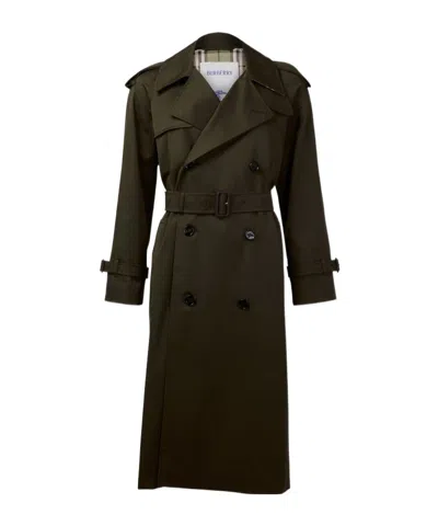 Burberry Long-sleeved Windbreaker In Green