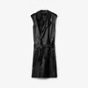 BURBERRY BURBERRY LONG SLEEVELESS LEATHER TRENCH COAT