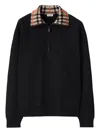 Burberry Mens Logo-embroidered Funnel-neck Cotton Sweatshirt Black Xl In Black