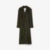 Burberry Check-plaid Reversible Trench Coat In Brown Melange