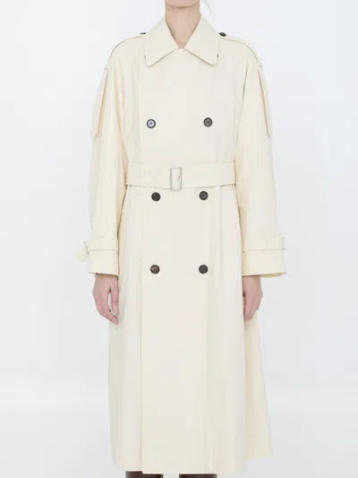 Burberry Long Trench In Gabardine In Calico