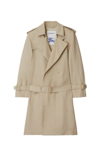Burberry Belted-waist Trench Coat In Neutrals