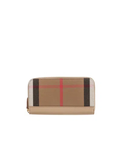 Burberry Long Zipper Wallet In Neutral