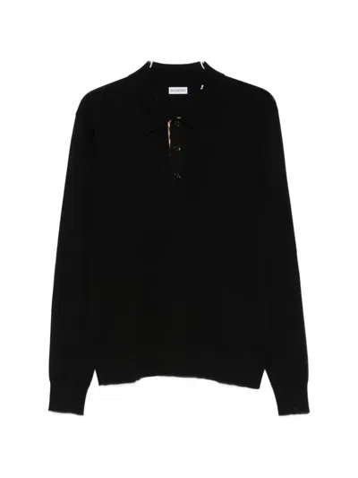 Burberry Marcus Long Sleeve T-shirt In Black