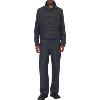 Burberry Loose Check Denim Jeans In Multi