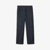 Burberry Mens Check-print Straight-leg Denim Jeans Indigo Ip Check In Multi