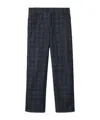 Burberry Mens Check-print Straight-leg Denim Jeans Indigo Ip Check In Multi