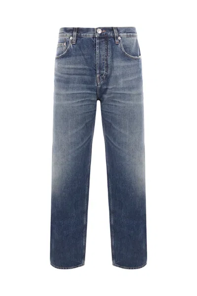 Burberry Loose Fit Blue Jeans For Women In Navy