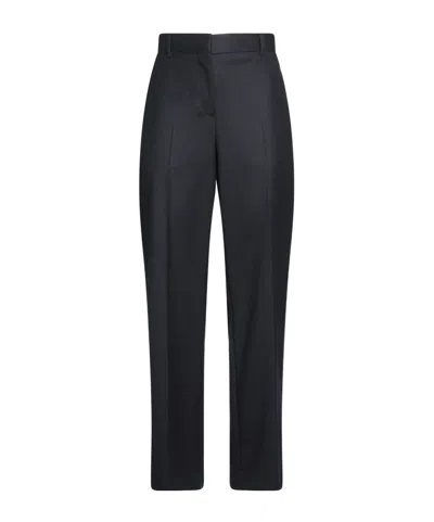 Burberry Loose Knit Trousers In Black