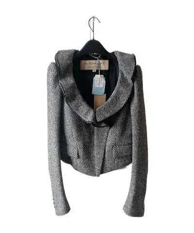 Burberry Lotus Leaf Edge Casual Jacket In Gray