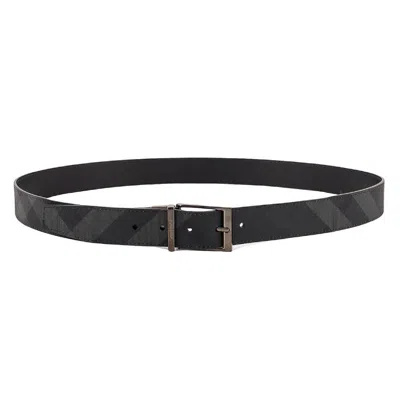 Burberry Louis 35 Check Reversible Belt In Black