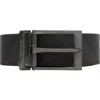 Burberry Louis Reversible Check Belt In Gray