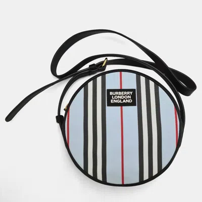 Pre-owned Burberry Louise Blue/black Leather Shoulder Bag