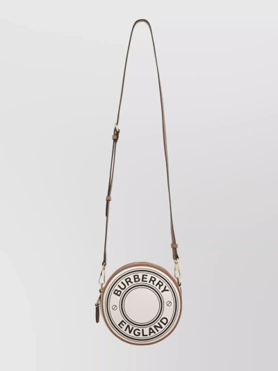 Burberry Circular Canvas Louise Crossbody In Brown