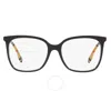 Burberry Evelyn 52mm Square Optical Glasses In Red