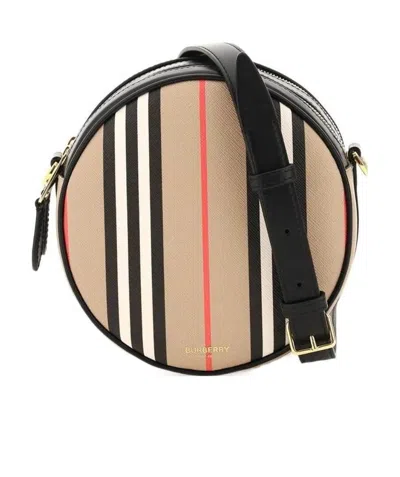 Burberry Louise Icon Stripe Crossbody Bag In Nude
