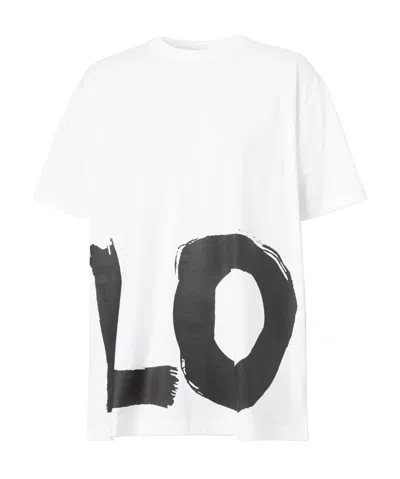 Burberry Love Print Oversized T-shirt In White